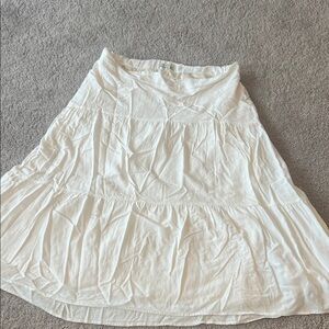 Moon River White Linen Women's Skirt
